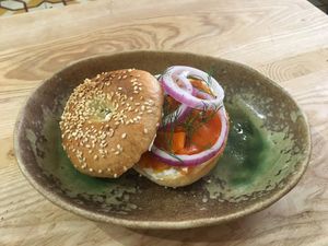 Bagel Lox at La Studio in Hanoi