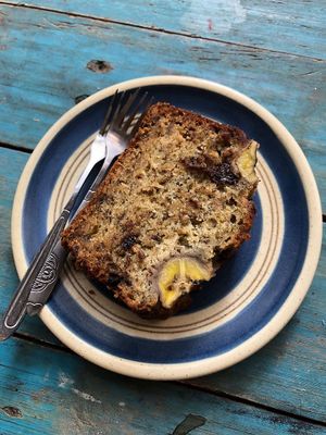 Banana and chocolate chip bread  at La Studio in Hanoi