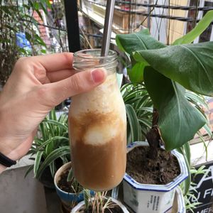 Coconut coffee! at La Studio in Hanoi