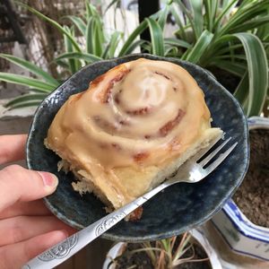 The most delicious cinnamon roll at La Studio in Hanoi