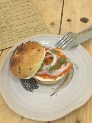 Lox Bagel at La Studio in Hanoi