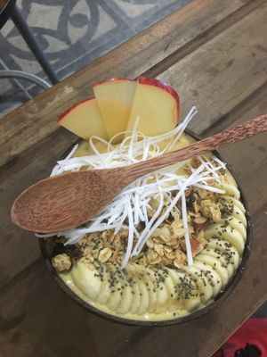 Mango smoothie bowl at La Studio in Hanoi
