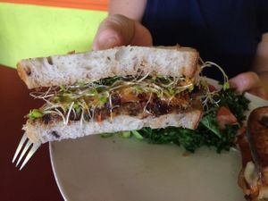 Veggie Burger special of the day! at Eat the Tea in Fort Lauderdale