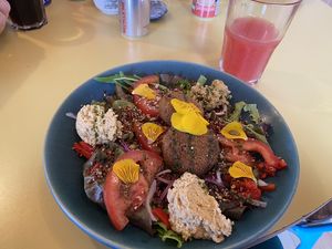 Hummus and falafel salad  at Joe's Cafe in Lahinch