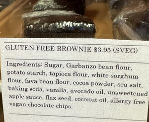 Cakelike texture. Not dense like a brownie.  at Bashful Banana in Ocean City