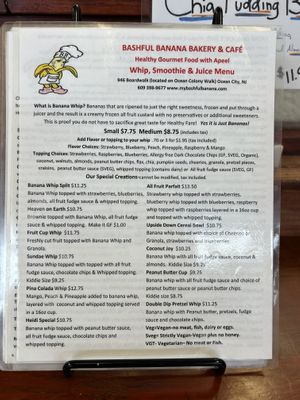 whips, smoothies and juice  at Bashful Banana in Ocean City