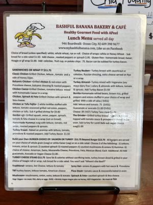 lunch   at Bashful Banana in Ocean City