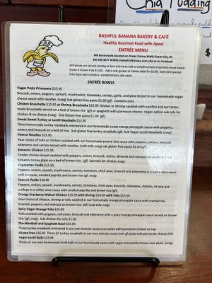 entree  at Bashful Banana in Ocean City