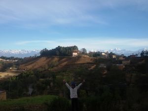 morning view from hotel . at Hotel Mount Paradise in Naya Gaun