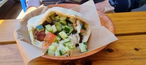 Falafel pita pocket at Tahina in Northcote