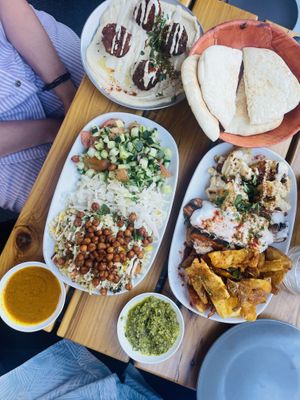 What a lovely vegan cafe. We ordered a dish called “date night for two”.   at Tahina in Northcote