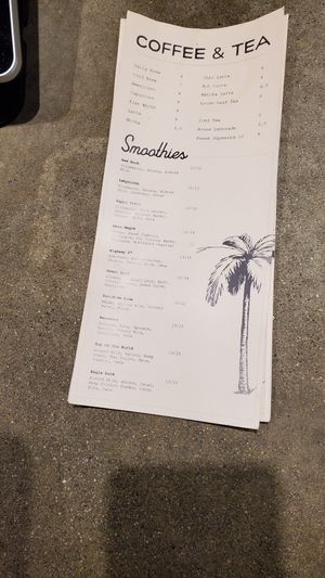 Drinks at Topanga Living Cafe in Topanga