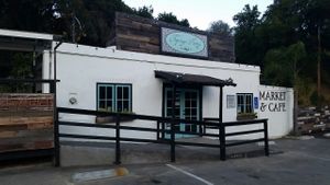 outside at Topanga Living Cafe in Topanga