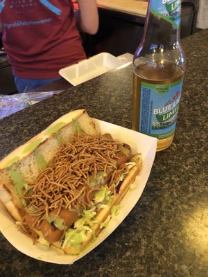 Asian Invasion. Wasabi is very hot! at Lucky Louie's Beer and Wieners in Erie