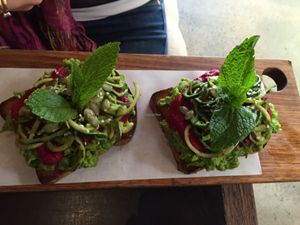 smashed pea toast at Store Fifteen in Mornington