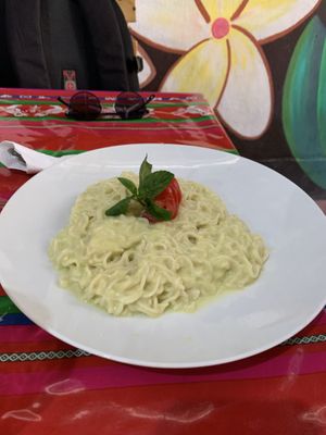 Avocado pasta  at Nakum in Flores