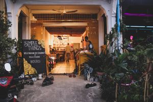 outside at Simple Things in Kampot