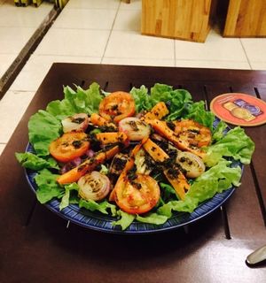 Grilled vegetables salad at Simple Things in Kampot