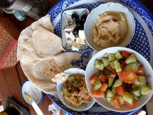 Mediterranean breakfast at Simple Things in Kampot