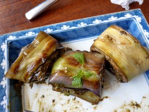 Eggplant roll with pesto at Simple Things in Kampot