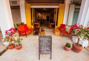 View from the street at Simple Things in Kampot