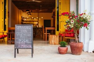 View from the street at Simple Things in Kampot