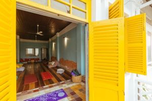 Yoga studio on a second floor of Simple Things restaurant at Simple Things in Kampot