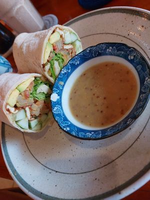 Crispy tofu wrap at Simple Things in Kampot