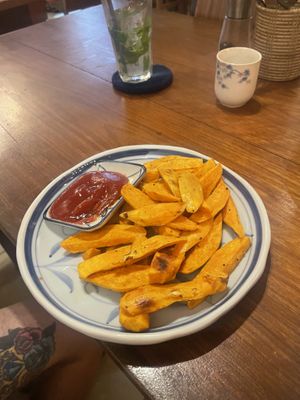 Sweet potato fries   at Simple Things in Kampot