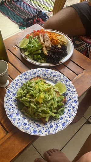Avocado Toast and Dali Bowl  at Simple Things in Kampot