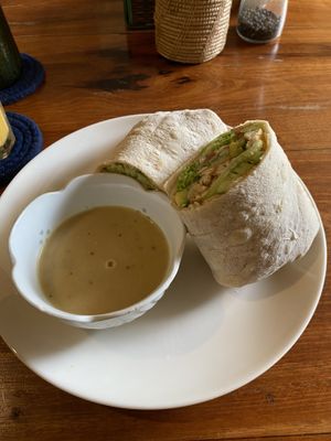 Tofu wrap (bigger than it looks!)   at Simple Things in Kampot