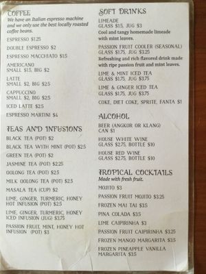 menu1.2 at Simple Things in Kampot