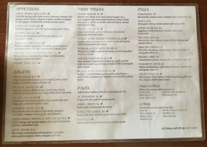 menu 2.1 at Simple Things in Kampot