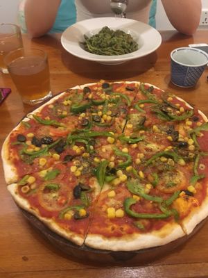 Vegan Pizza & Pesto Pasta at Simple Things in Kampot