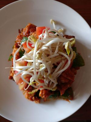 Tempeh scramble at Simple Things in Kampot