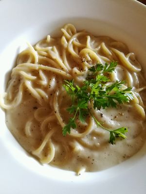 Creamy Garlic Pasta  at Simple Things in Kampot