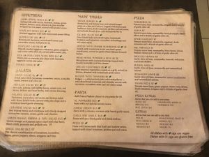 Menu at Simple Things in Kampot