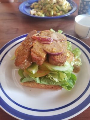 Tempeh sandwich at Simple Things in Kampot