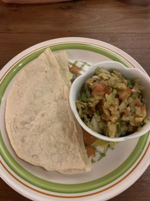 Eggplant caviar with pita  at Simple Things in Kampot