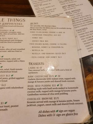 Menu 6 at Simple Things in Kampot