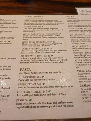 Menu 2 at Simple Things in Kampot