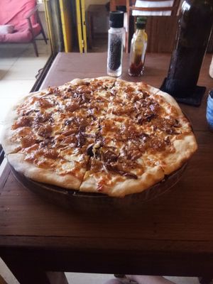 Mushroom Pizza at Simple Things in Kampot