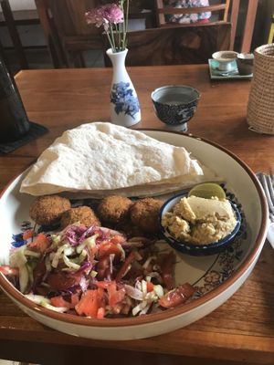 Falafel plate at Simple Things in Kampot