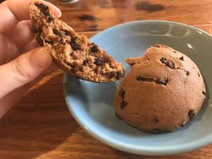 Vegan chocolate chip cookie at Simple Things in Kampot