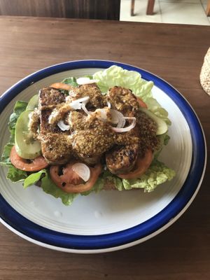 Tempeh sandwich (don’t get)  at Simple Things in Kampot