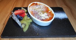 Lime Crème Brulee, $44Hong Kong Dollars, which was very good.  at So Thai So Good  in Kowloon