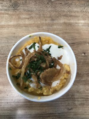 Mac and cheese  at Vegan Love in Budapest