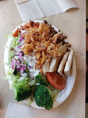 Gyros plate at Vegan Love in Budapest