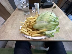 Not speaking Hungarian lead to my burger looking like this 😂. Was delicious though   at Vegan Love in Budapest