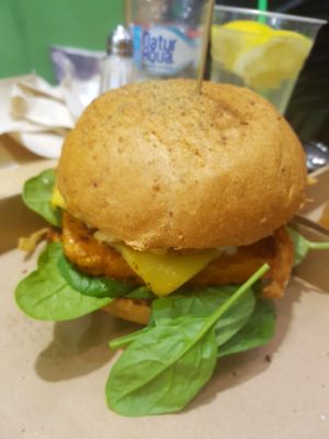 BBC burger  at Vegan Love in Budapest